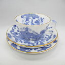 アンティーク トリオ ティーカップ&ソーサー Royal Worcester ロイヤルウースター Blue Dragon 1936-1937年頃 ヴィンテージ 食器 陶磁器 キッチン雑貨 テーブルウェア ティ—セット 茶器