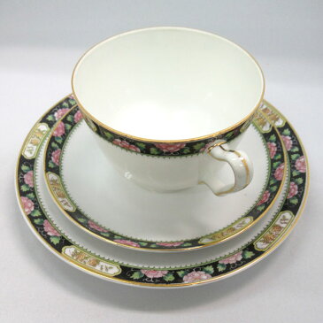 アンティーク デミカップ&ソーサー Noritake オールドノリタケ 英国輸出用 1906-1925年頃 ヴィンテージ 食器 陶磁器 キッチン雑貨 テーブルウェア ティ—セット 茶器