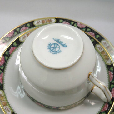 アンティーク デミカップ&ソーサー Noritake オールドノリタケ 英国輸出用 1906-1925年頃 ヴィンテージ 食器 陶磁器 キッチン雑貨 テーブルウェア ティ—セット 茶器