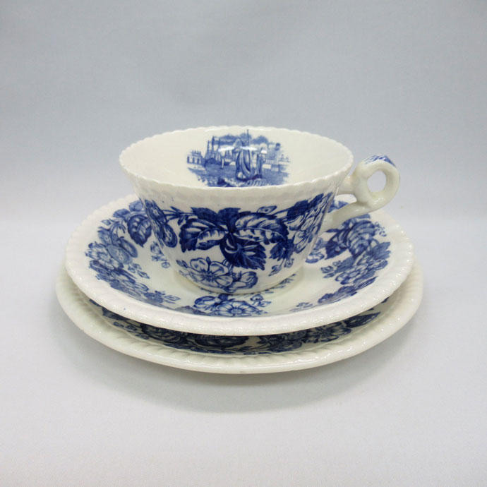 アンティーク トリオ カップ&ソーサー copeland spode コープランドスポード Old Sarem 1940-1964年頃 ヴィンテージ 食器 陶磁器 キッチン雑貨 テーブルウェア ティ—セット 茶器のサムネイル
