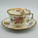 訳あり アンティーク ティーカップ&ソーサー Hammersley ハマースレイ 一部ハンドペイント イギリス 1912-1939年頃 ヴィンテージ キッチン 欧州雑貨 テーブルウェア 食器 ティーセット 茶器 陶磁器