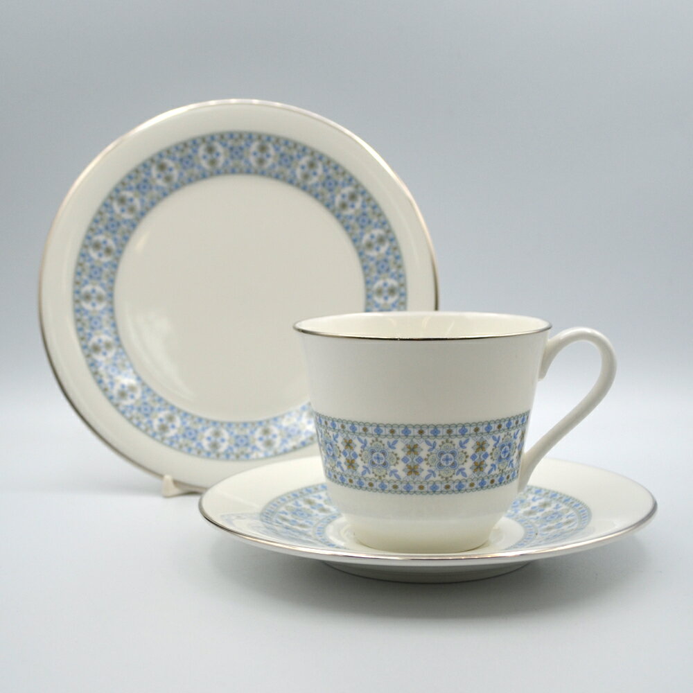 ヴィンテージ トリオ カップ&ソーサー Royal Doulton ロイヤルドルトン Counterpoint カウンターポイント 1973-1987年頃 アンティーク 食器 陶磁器 キッチン雑貨 テーブルウェア 茶器