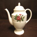 ヴィンテージ ティーポット Wedgwood ウェッジウッド Moss Rose 1973-80年頃 アンティーク 食器 陶磁器 キッチン雑貨 テーブルウェア ティ—セット 茶器 コーヒーポット