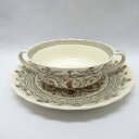 アンティーク ダブルハンドル スープカップ&ソーサー Copeland Spode コープランドスポード Forence フローレンス イギリス 1937-19...