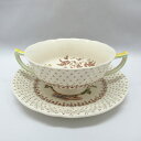 アンティーク スープカップ&ソーサー Royal doulton ロイヤルドルトン Grantham 1934-1964年頃 ヴィンテージ 食器 陶磁器 キッチン雑貨 テーブルウェア