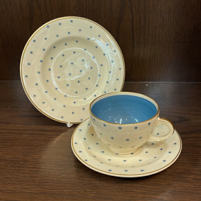 アンティーク トリオ カップ&ソーサー susie cooper スージークーパー star スター asterisk アスタリスク ヴィンテージ 食器 陶磁器 キッチン雑貨 テーブルウェア ティ—セット 茶器のサムネイル
