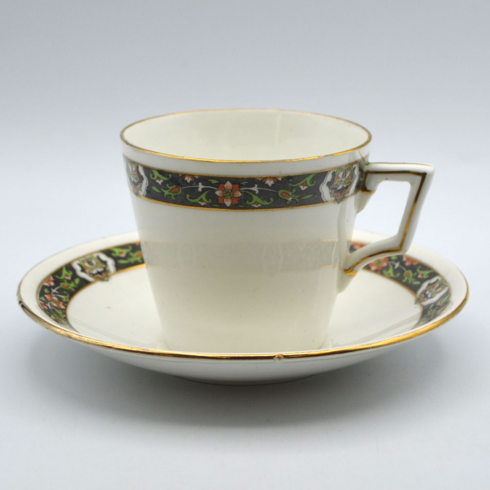  アンティーク ティーカップ&ソーサー Shelley シェリー 1910-1925年 イギリス ヴィンテージ 食器 陶磁器 キッチン雑貨 テーブルウェア ティーセット 茶器