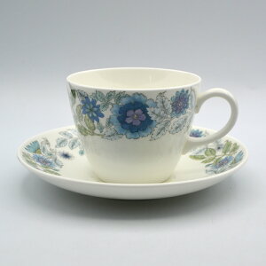 ヴィンテージ ティーカップ&ソーサー Wedgwood ウェッジウッド Cementine クレメンタイン 1969-1987年頃 アンティーク キッチン 欧州雑貨 テーブルウェア 食器 ティーセット 茶器 陶磁器