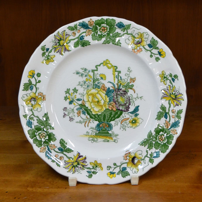 アンティーク MASON'S メイソンズ 大皿プレート 一部ハンドペイント 1920-1940年頃 ※貫入ありのサムネイル