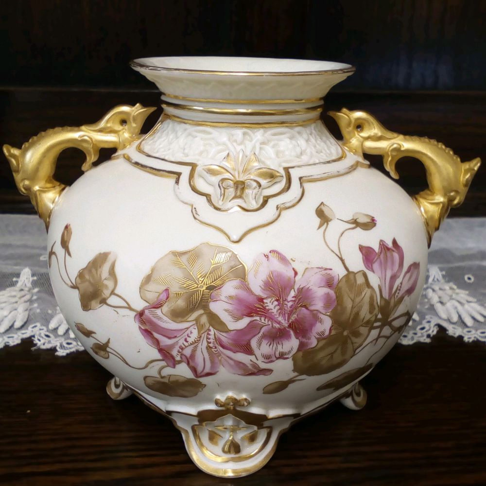 再入荷 ロイヤルウースター トレイ 陶器 アール・ヌーヴォー Antique