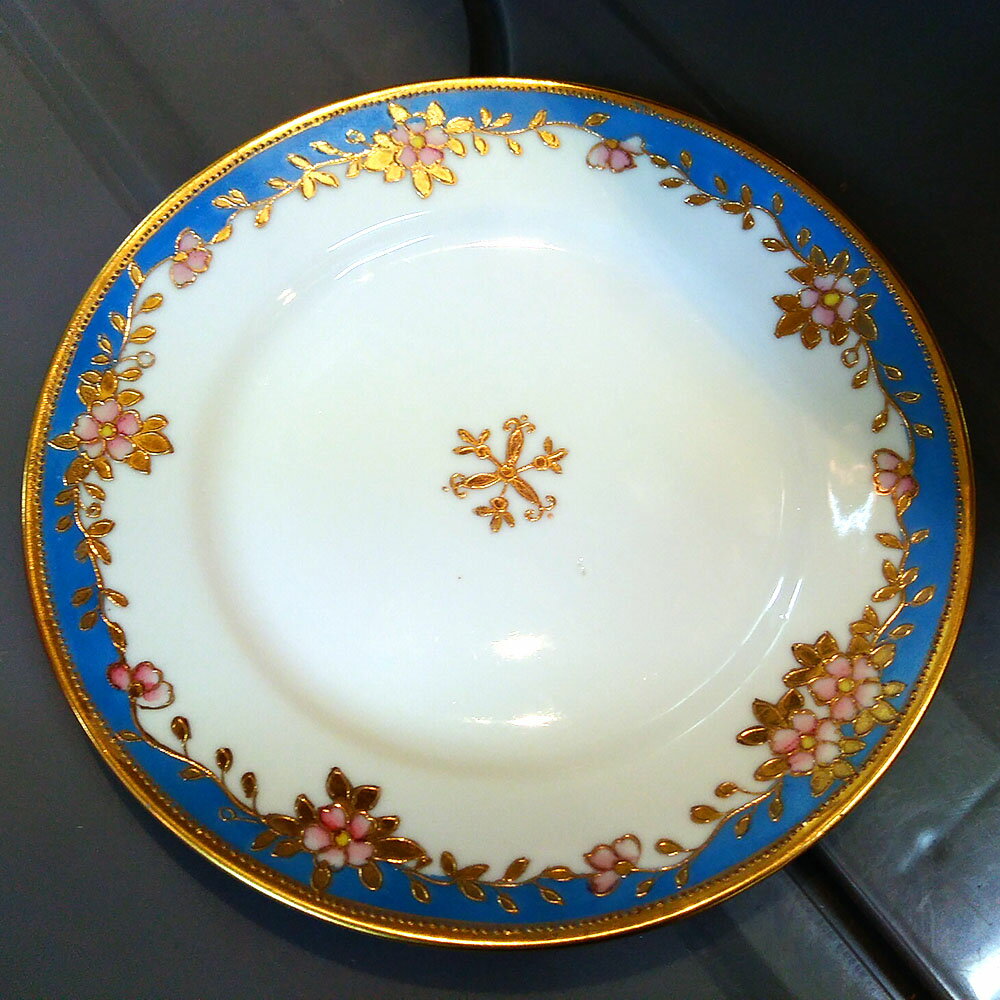 ノリタケ 食器 アンティーク プレート 小皿 Noritake オールドノリタケ 金盛り 1906-1925年頃 ヴィンテージ 食器 陶磁器 キッチン雑貨 テーブルウェア 丸型