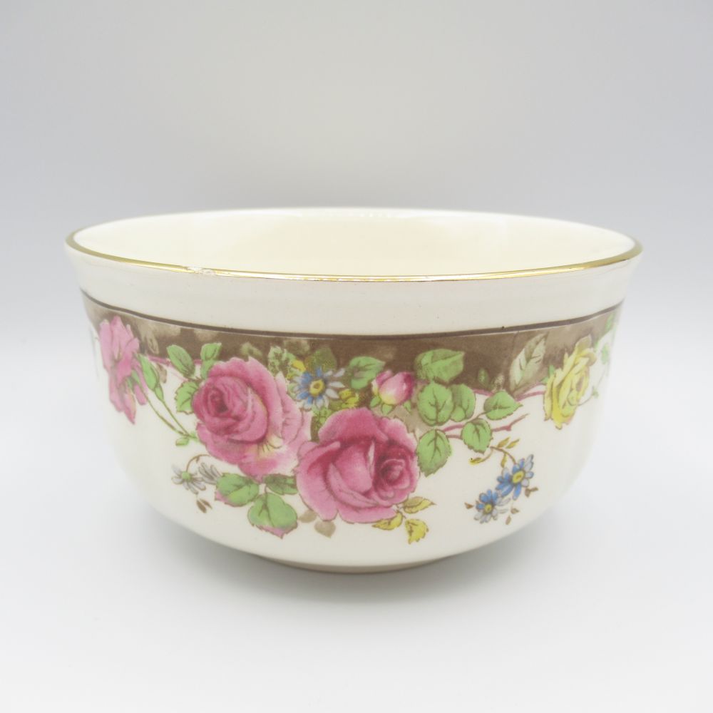 ヴィンテージ シュガーボウル Royal Doulton ロイヤルドルトン English Rose イングリッシュローズ 1932-1960年頃 アンティーク 食器 陶磁器 キッチン雑貨 テーブルウェア ティ―セット 茶器