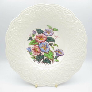 アンティーク プレート 深皿 中皿 Wedgwood ウェッジウッド Morning Glory モーニンググローリー 一部ハンドペイント イギリス 1940-1950年頃 ヴィンテージ キッチン雑貨 テーブルウェア 食器 陶磁器 丸皿