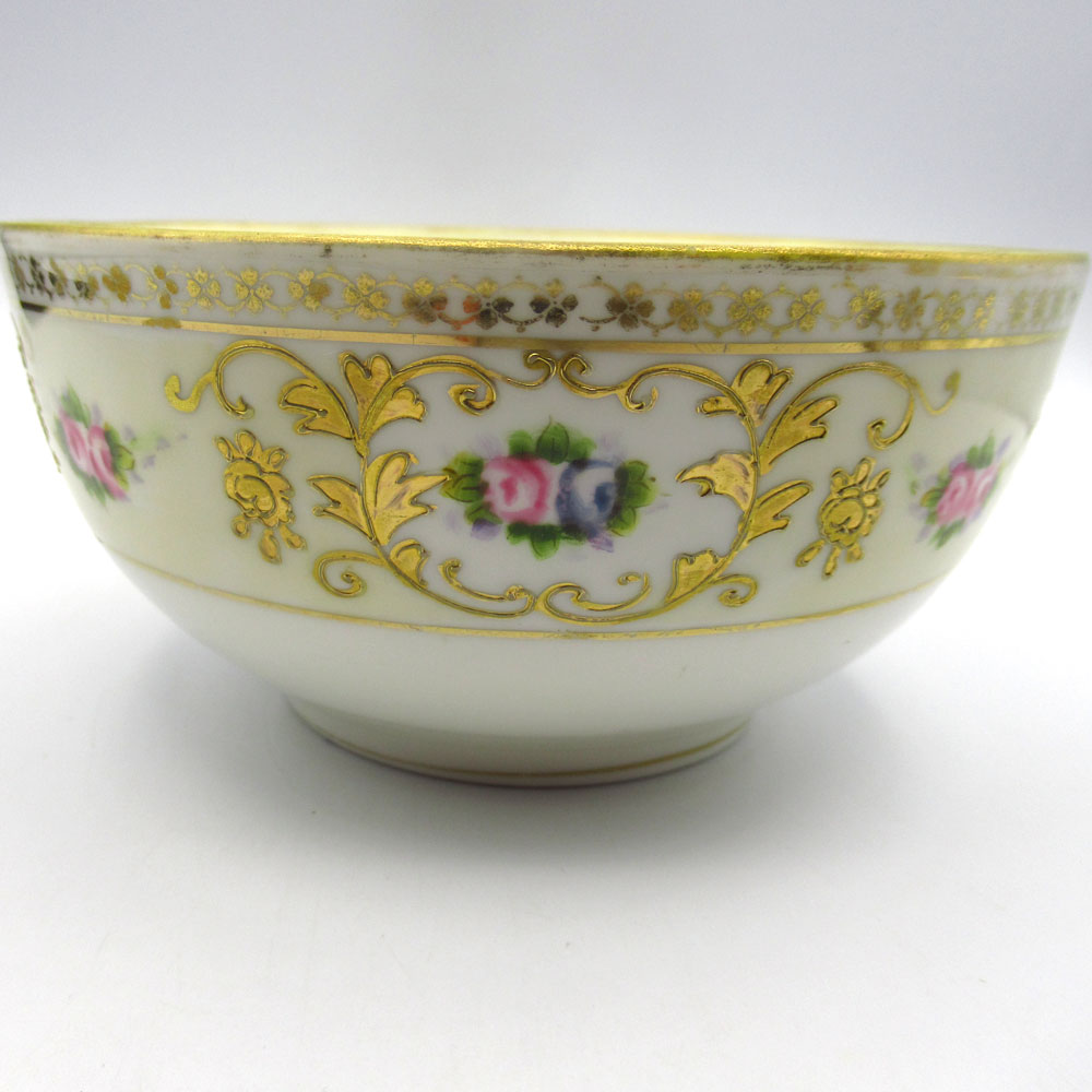 アンティーク シュガーボウル Noritake オールドノリタケ 金盛り 英国輸出用 マルキ印 1911-1941年頃 ヴィンテージ 食器 陶磁器 キッチン雑貨 テーブルウェア ティ—セット 茶器