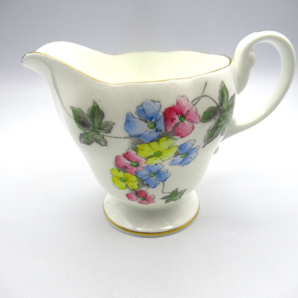 アンティーク ミルクジャグ Heathcote China ヒースコートチャイナ H M Williamson & Sons 1928年頃 イギリス ヴィンテージ 食器 陶磁器 キッチン雑貨 テーブルウェア ティーセット 茶器 クリーマー