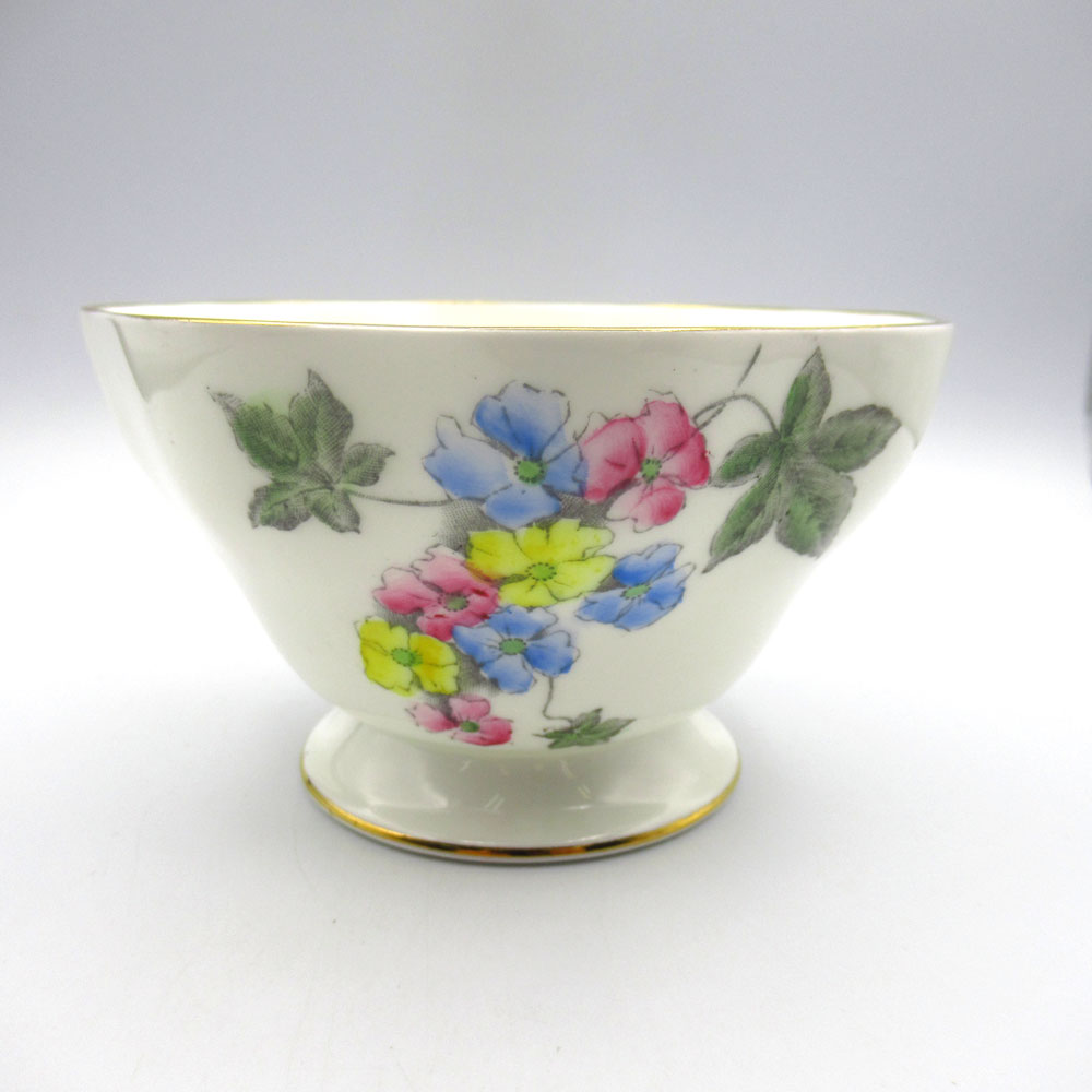 アンティーク シュガーボウル Heathcote China ヒースコートチャイナ H M Williamson & Sons 1928年頃 イギリス ヴィンテージ 食器 陶磁器 キッチン雑貨 テーブルウェア ティーセット 茶器 クリーマー