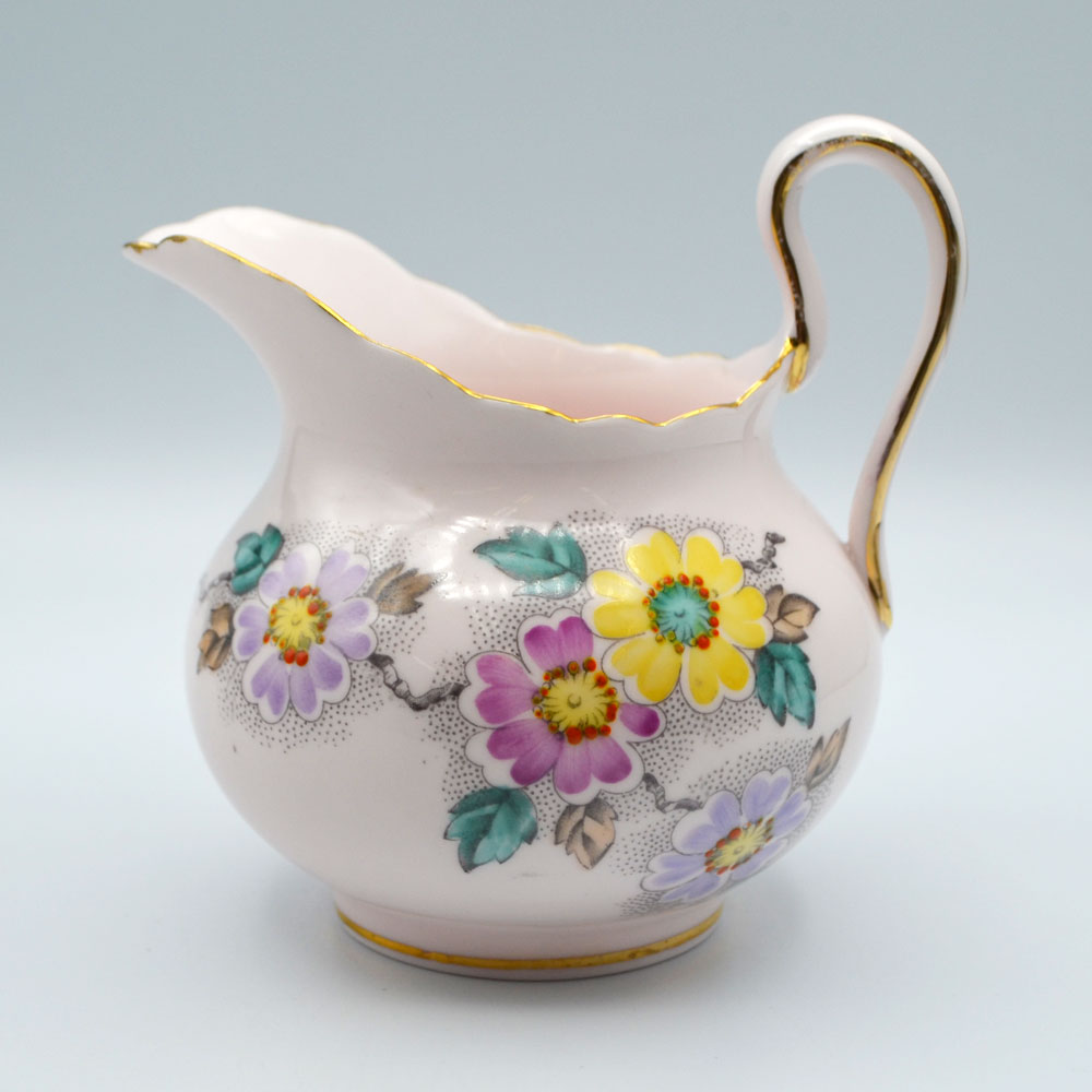 アンティーク ミルクジャグ Tuscan タスカン ピンク 1947-1960年頃 イギリス ヴィンテージ 食器 陶磁器 キッチン雑貨 テーブルウェア ティーセット 茶器 ミルクポット クリーマーのサムネイル