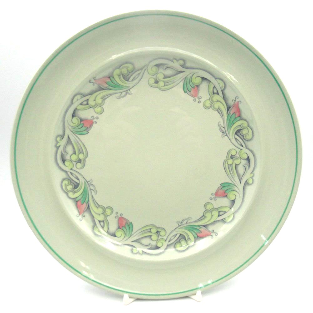 スポード ヴィンテージ トリオ ティーカップ&ソーサー Spode スポード Flemish Green フレミッシュグリーン Scroll スクロール 1949-1973年頃 アンティーク 食器 陶磁器 キッチン雑貨 テーブルウェア 中皿 丸皿