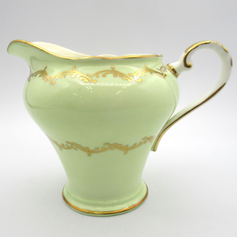 ヴィンテージ ミルクジャグ Aynsley エインズレイ 一部ハンドペイント 1939年頃 アンティーク キッチン 欧州雑貨 テーブルウェア 食器 ティーセット 茶器 陶磁器 ミルクピッチャー ポット