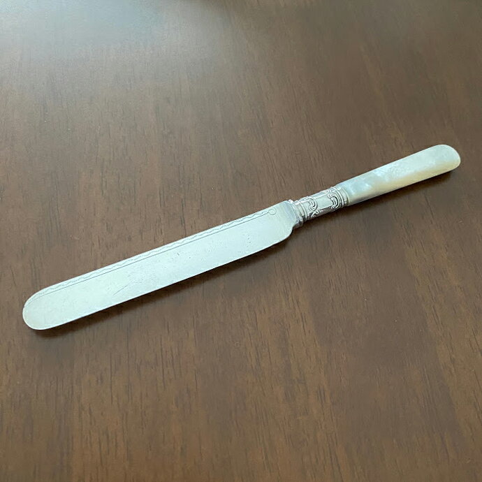 アンティーク カトラリー ナイフ マザーオブパール シルバープレート ヴィンテージ キッチン雑貨 テーブルウェア