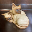 ヴィンテージ フィギュア シャム猫 ツイン Beswick ベズウィック イギリス 1955-1972年頃 アンティーク 置物 インテリア 雑貨 陶磁器 動物