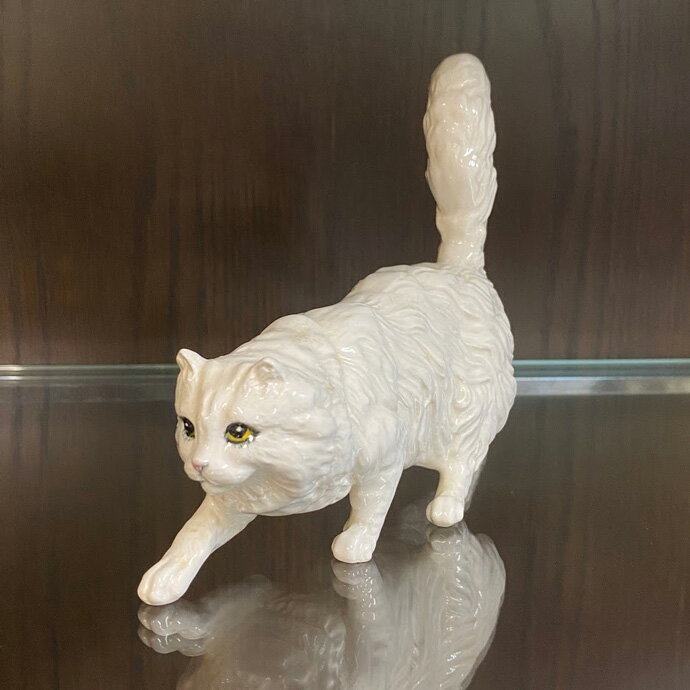 アンティーク フィギュア ペルシャ猫 白 Royal Doulton ロイヤルドルトン イギリス 1932年頃 ヴィンテージ 置物 インテリア 雑貨 陶磁器 動物