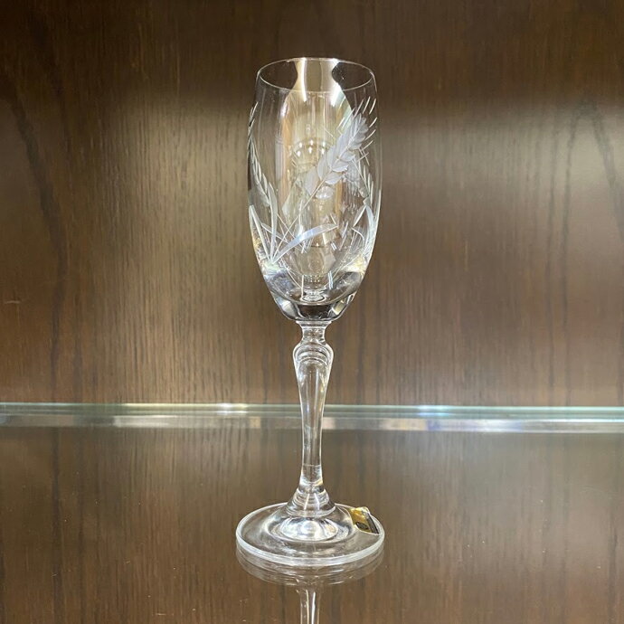 アンティーク シャンパングラス ボヘミアンガラス チェコスロバキア 1918-1989年頃 ヴィンテージ 食器 キッチン雑貨 テーブルウェア ワインのサムネイル
