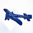 アンティーク ジュエリー ブローチ 飛行機 ブルー エナメル メタル素材 1960年頃 フランス ヴィンテージ アクセサリー コスチューム レトロ エアクラフト プロペラ機 青