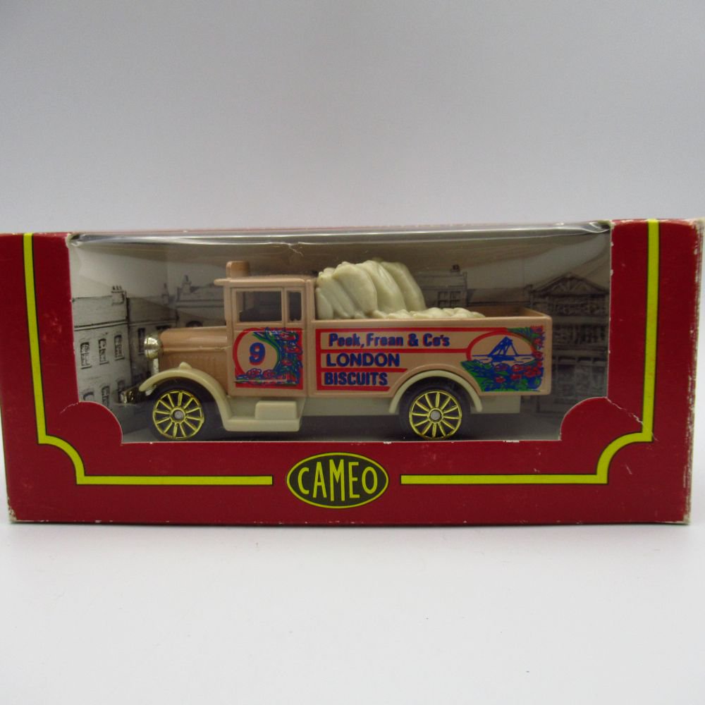 ヴィンテージ ミニカー CORGI コーギー Morris Truck モーリス トラック Peek Freans ビスケット The Mettoy Co. 英国製 80年代 アンティーク トイ おもちゃ 模型 オブジェ 外車 クラシックカー レトロ 企業広告 イギリス