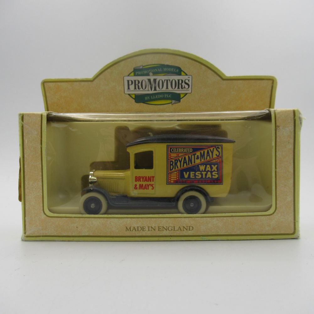 ヴィンテージ ミニカー 1934 Chevrolet Van シボレー BRYANT & MAY'S マッチ LLEDO 英国製 1980年代 アンティーク トイ おもちゃ 模型 オブジェ 外車 クラシックカー レトロ 企業広告 イギリス