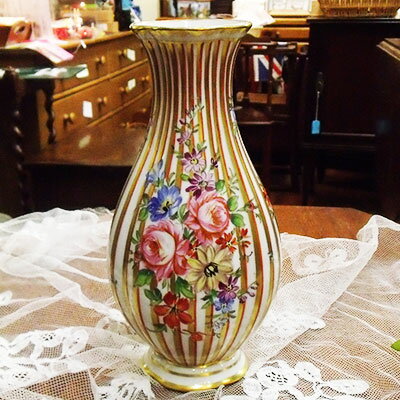 アンティーク雑貨　ダービー（ロイヤルクラウンダービー）　バース（花瓶）　1800年代初期