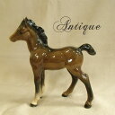 ヴィンテージ フィギュア 鹿毛 馬 Beswick ベズウィック イギリス 1955-1972年頃 アンティーク 置物 インテリア 雑貨 陶磁器 動物 ホース ant-17j1205