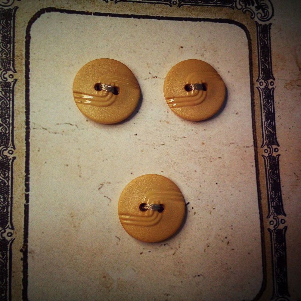 アンティーク ボタン ミッドセンチュリー 16mm 二つ穴 1920-1950年頃 ヴィンテージ ソーイング 裁縫 手..