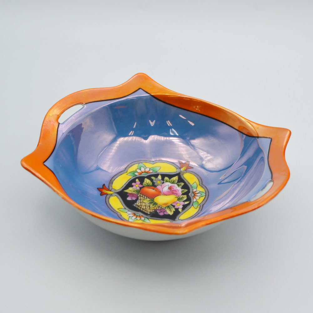 アンティーク ボンボンディッシュ プレート 小皿 Noritake オールドノリタケ ラスター彩 米国輸出用 1920年頃 ヴィンテージ インテリア 欧州雑貨 置物 小物入れ トレイ [2]