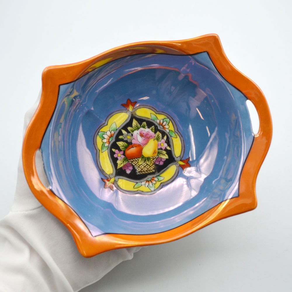 アンティーク ボンボンディッシュ プレート 小皿 Noritake オールドノリタケ ラスター彩 米国輸出用 1920年頃 ヴィンテージ インテリア 欧州雑貨 置物 小物入れ トレイ [3]
