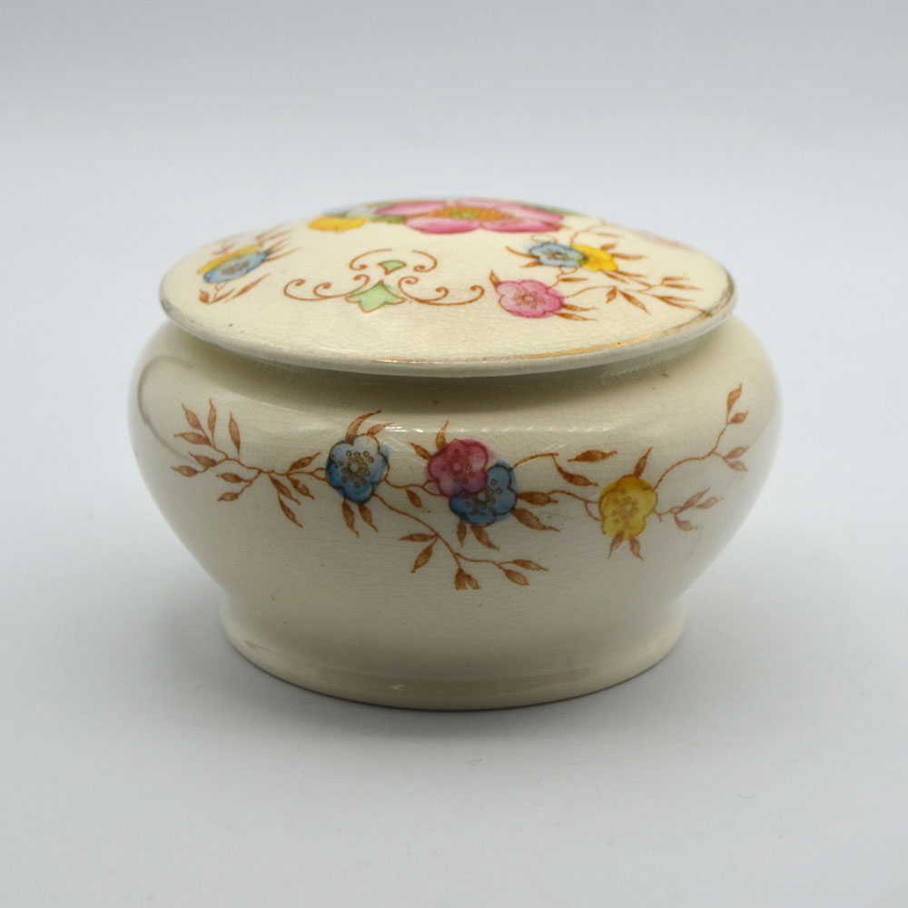 ヴィンテージ ボンボニエール 小物入れ 一部ハンドペイント メーカー不明 アンティーク インテリア 雑貨 置物 ボックス キャニスター