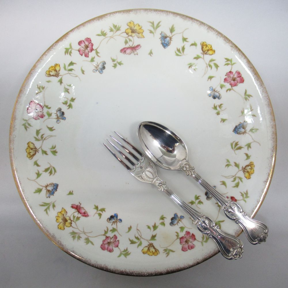 【訳あり】 アンティーク プレート 大皿 Paragon パラゴン 一部ハンドペイント イギリス 1913年頃 ヴィンテージ キッチン 欧州雑貨 テーブルウェア...