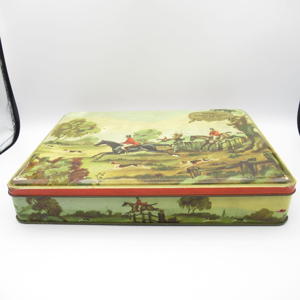 アンティーク雑貨・インテリア ティン缶（ブリキ缶） 小物入れ SCRIBBANS-KEMP 大きめ ビスケット缶 ロンドン 英国製のサムネイル