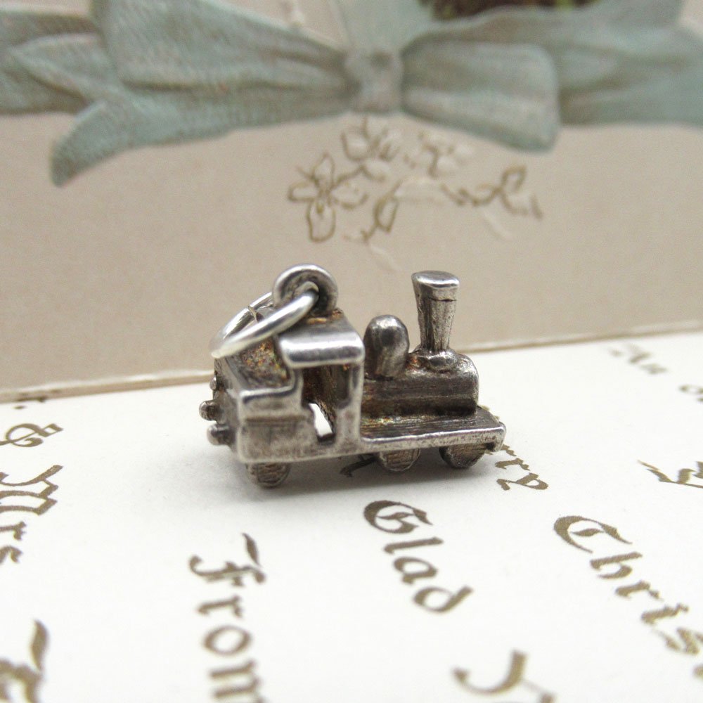 ヴィンテージ ジュエリー チャーム おそらくシルバー925 SL 蒸気機関車 アンティーク ファッション 欧州雑貨 アクセサリー レトロ パーツ