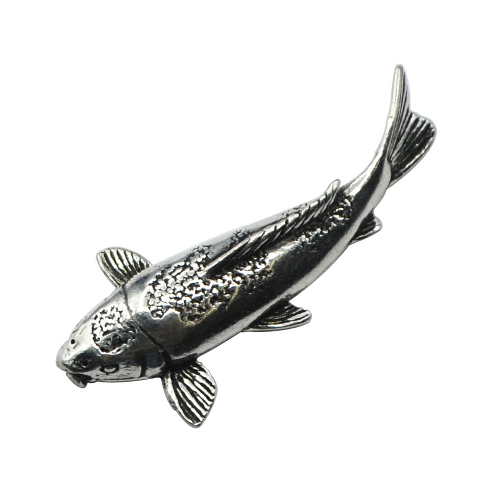 英国製 ピンバッジ カープ Brown Pewter ラペルピン メンズ レディース ギフト プレゼント 贈り物 動物 魚 鯉 メール便OK
