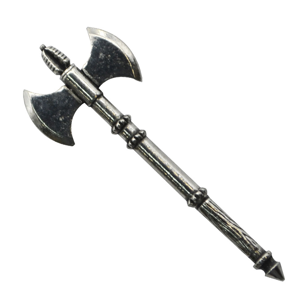 英国製 ピンバッジ ローマン・ダブルアックス Brown Pewter ラペルピン メンズ レディース ギフト プレゼント 贈り物 斧 メール便OK