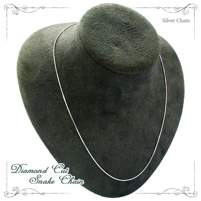 ネックレス スネークチェーン 60cm ダイヤモンドカット スターリングシルバー CME Jewellery アクセサリー 欧州雑貨 ペンダント マチネー シル...