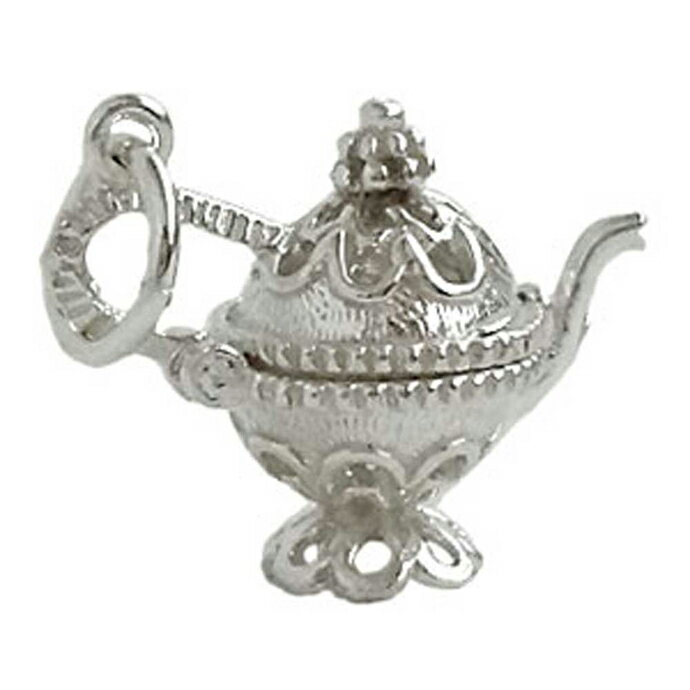 シルバー チャーム ティーポット イギリス製 アクセサリー パーツ ネックレス ブレスレット ピアス スターリングシルバー 925 銀 かわいい ギフト プレゼ...