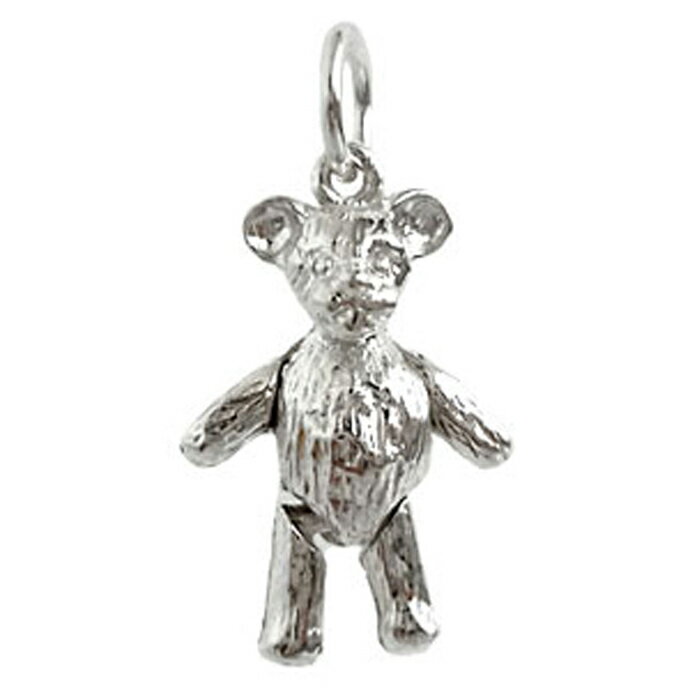 シルバー チャーム テディベア イギリス製 アクセサリー パーツ ネックレス ブレスレット ピアス スターリングシルバー 925 銀 動物 かわいい ギフト プ...