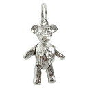 テディベア シルバー チャーム イギリス製 アクセサリー パーツ ネックレス ピアス ブレスレット 銀 925 かわいい ギフト プレゼント 贈り物 メール便O...