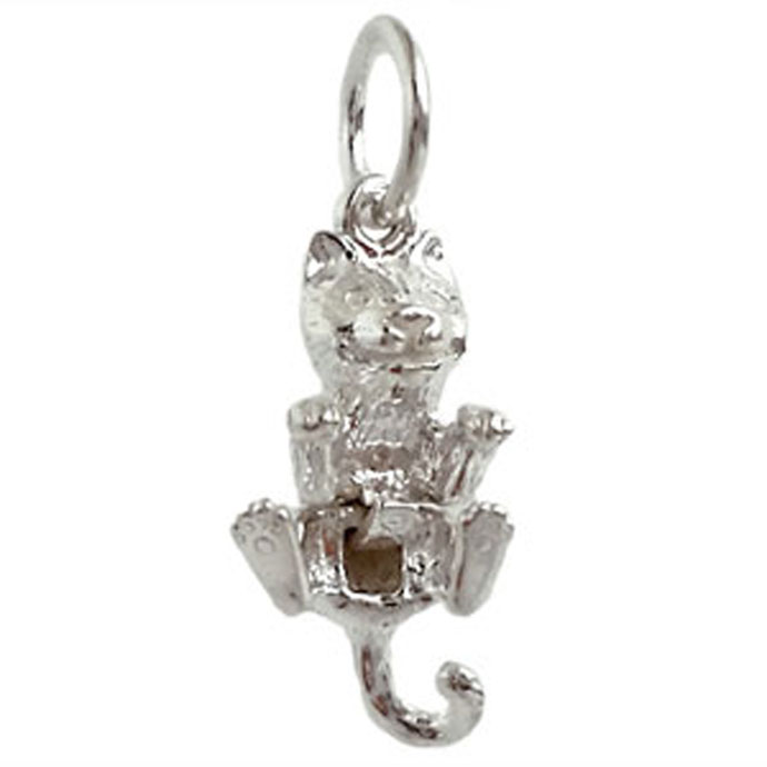 シルバー チャーム 猫 ねこ イギリス製 アクセサリー パーツ ネックレス ブレスレット ピアス スターリングシルバー 925 銀 動物 かわいい ギフト プレ...