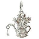 フラワージャグ じょうろ シルバー チャーム イギリス製 アクセサリー パーツ ネックレス ピアス ブレスレット 銀 925 かわいい ギフト プレゼント 贈り...