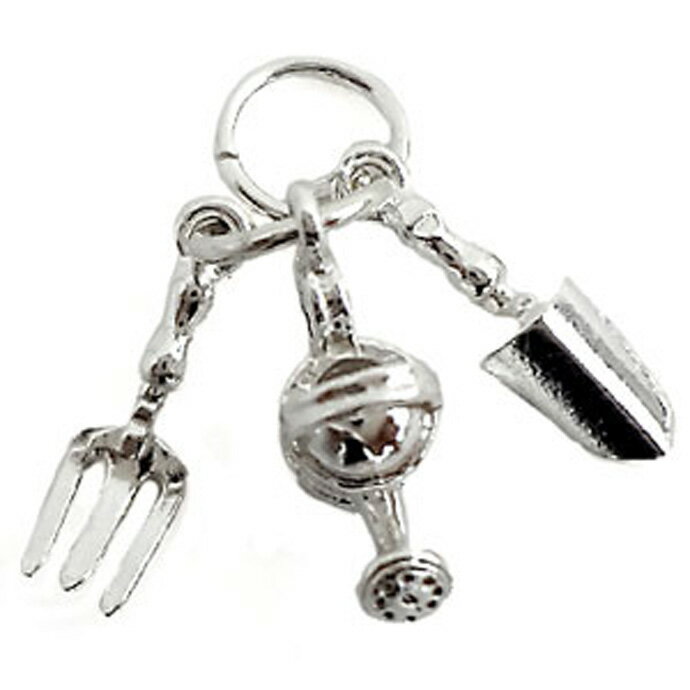 シルバー チャーム ガーデンセット イギリス製 アクセサリー パーツ ネックレス ブレスレット ピアス スターリングシルバー 925 銀 かわいい ギフト プレ...