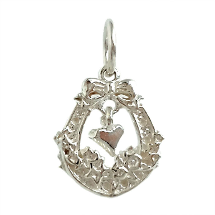 シルバー チャーム 馬蹄 ホースシュー イギリス製 アクセサリー パーツ ネックレス ブレスレット ピアス スターリングシルバー 925 銀 かわいい ギフト ...