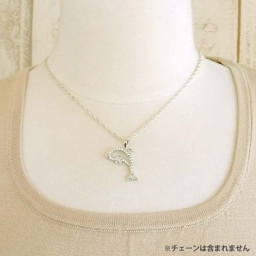 スワロフスキークリスタル シルバー925 ペンダントトップ ドルフィン イタリア Roberto Greppi ロベルト・グレッピ アクセサリー ネックレス ユニセックス レディース メンズ 動物 イルカ メール便OKの商品画像 3